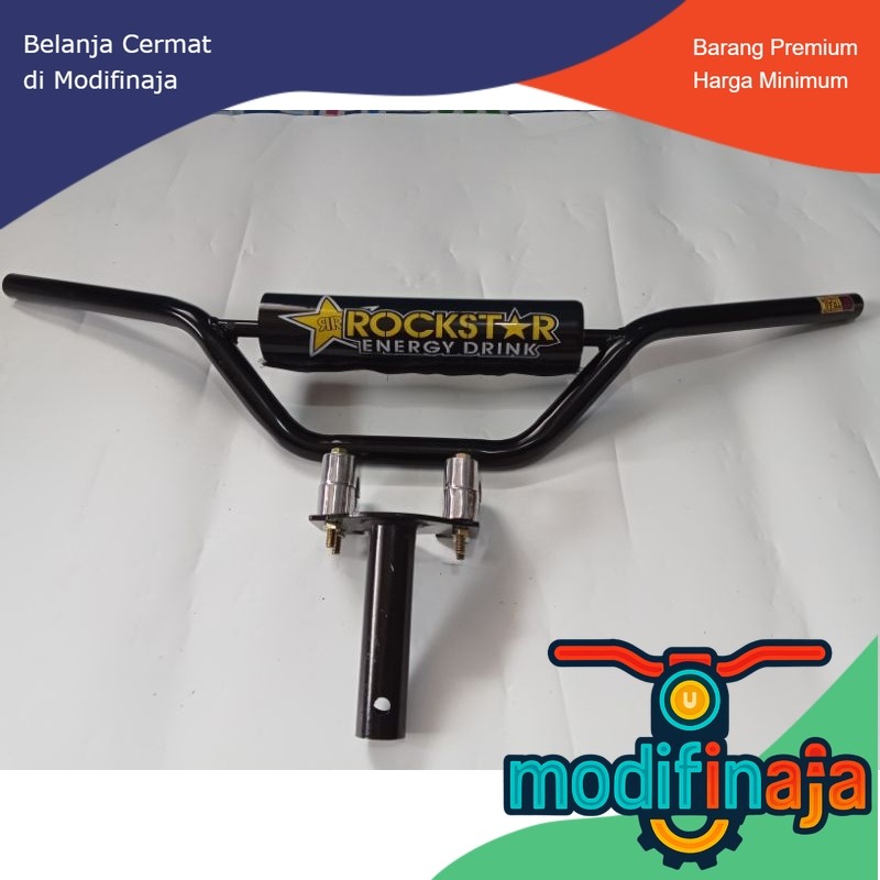 stang trail + busa stang besar + adaptor stang universal untuk motor bebek dan matik