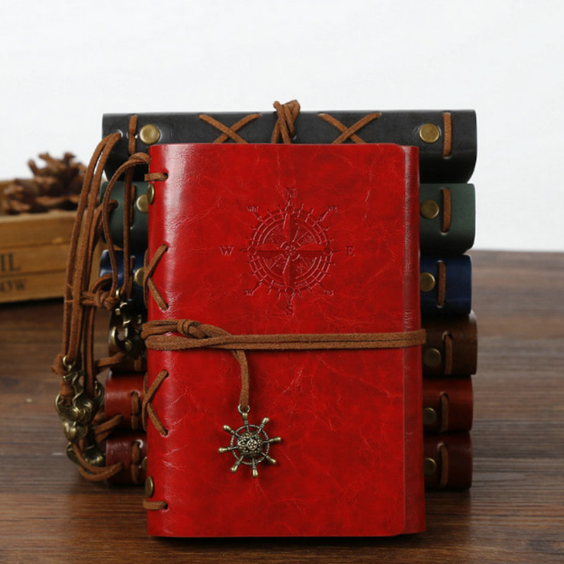 

Mr. Paper, Vintage Notebooks & Journals Binder Sketch Book Leather Soft Cover Replaceable Kraft Paper Inner Korean Stationery