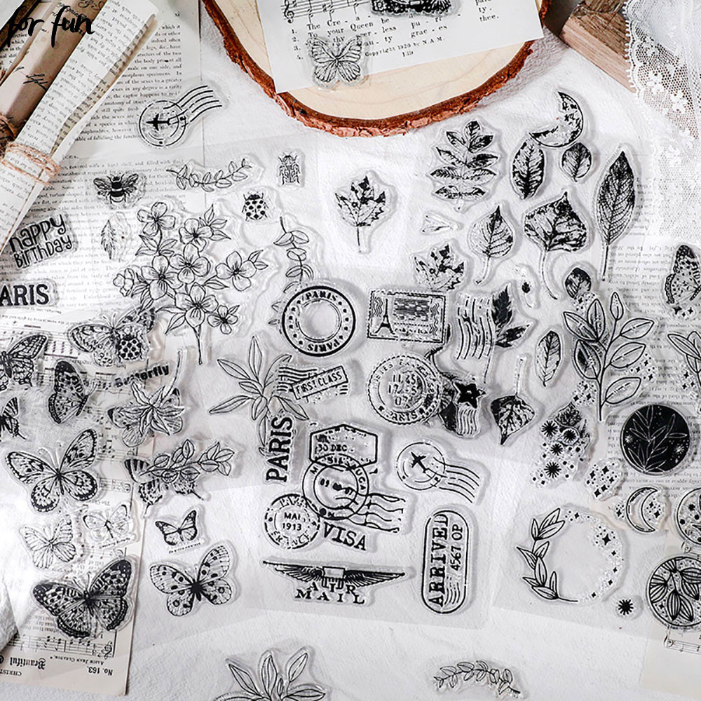 

For Fun Silicone Transparent Seal for DIY Clear Postmark Stamp Calendar Journal Decoration Photo Album Scrapbooking Supplies