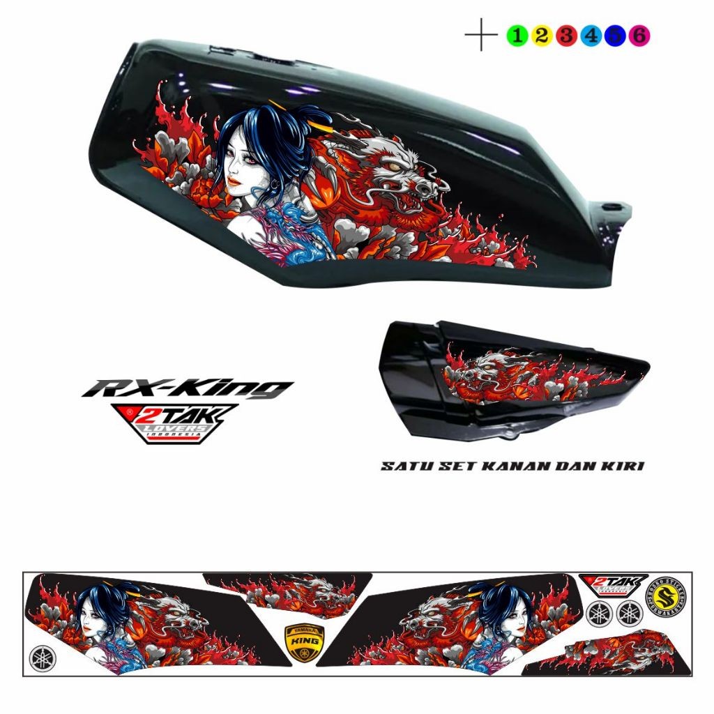 STIKER MOTOR RX KING / STRIPING ALL RX KING VARIASI VARIASI SIMPLE