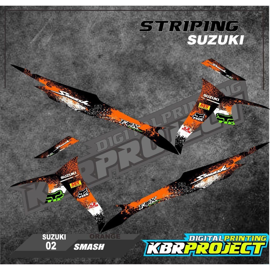 Striping Variasi List Motor Suzuki Smash New Design Racing Kekinian