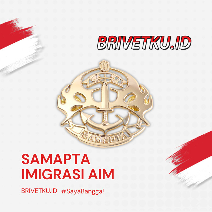 Pin/Brivet Samapta Imigrasi AIM Exclusive - TIdak ada Kain