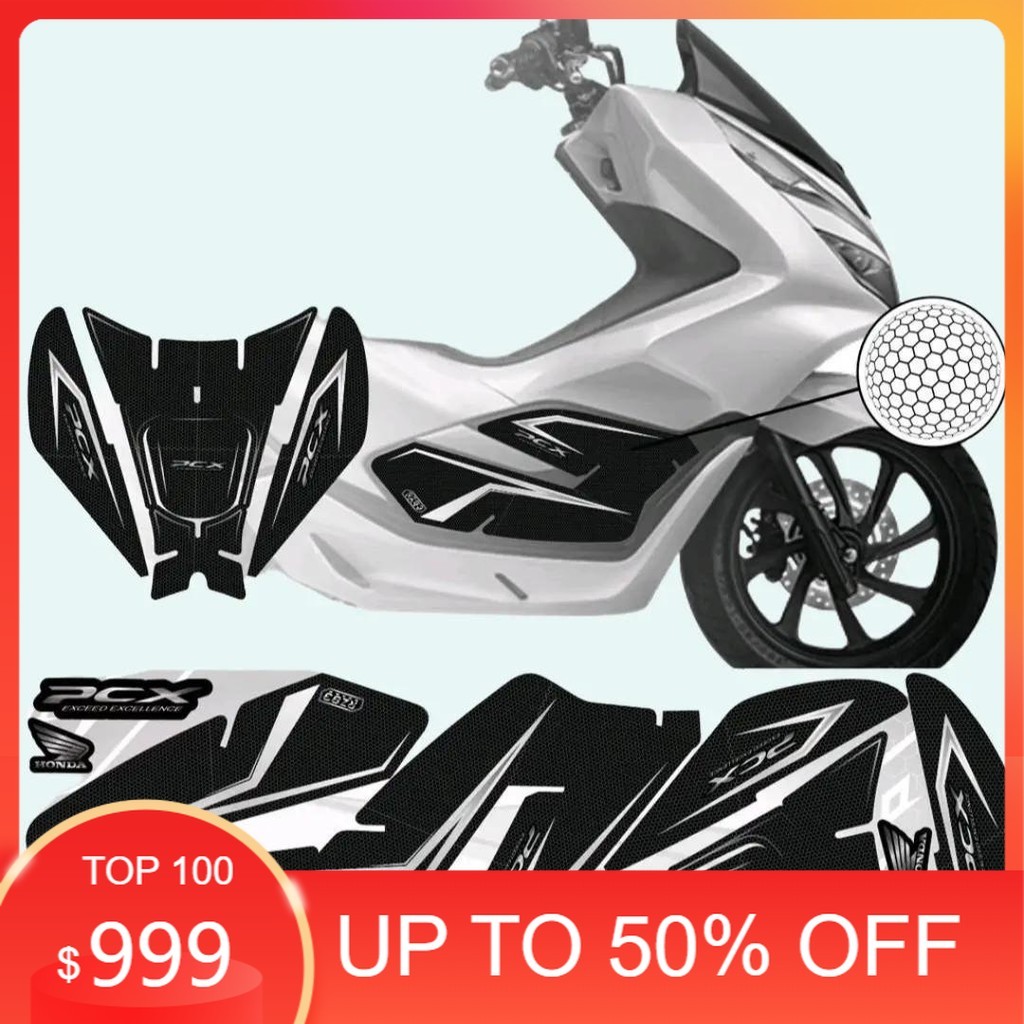 Sticker Print & Cut Tankpad Fullset Honda PCX 150 Non Timbul Keren Motor - Perlindungan Body Motor