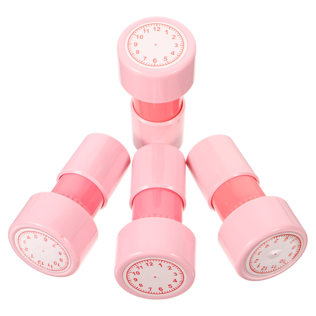 

4pcs Teaching Clock Stamps For Kids Time Learning Self-Ink Clock Pattern Stampers Teaching Clock Stamp Kids Teaching Clock Stamp
