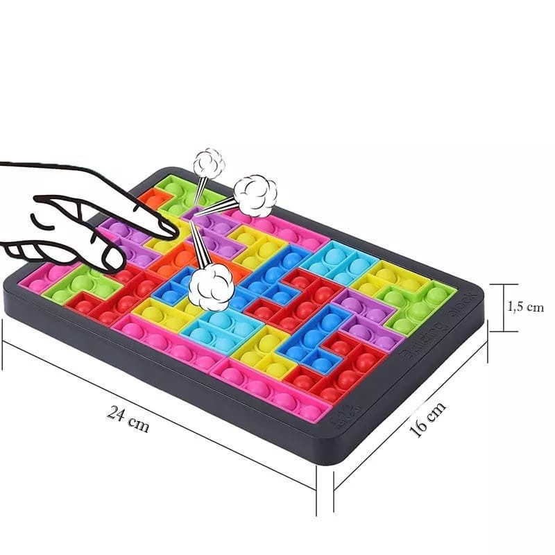 ZARISHOP.ID Pop IT Tetris 26PCS - Mainan Anak building Block