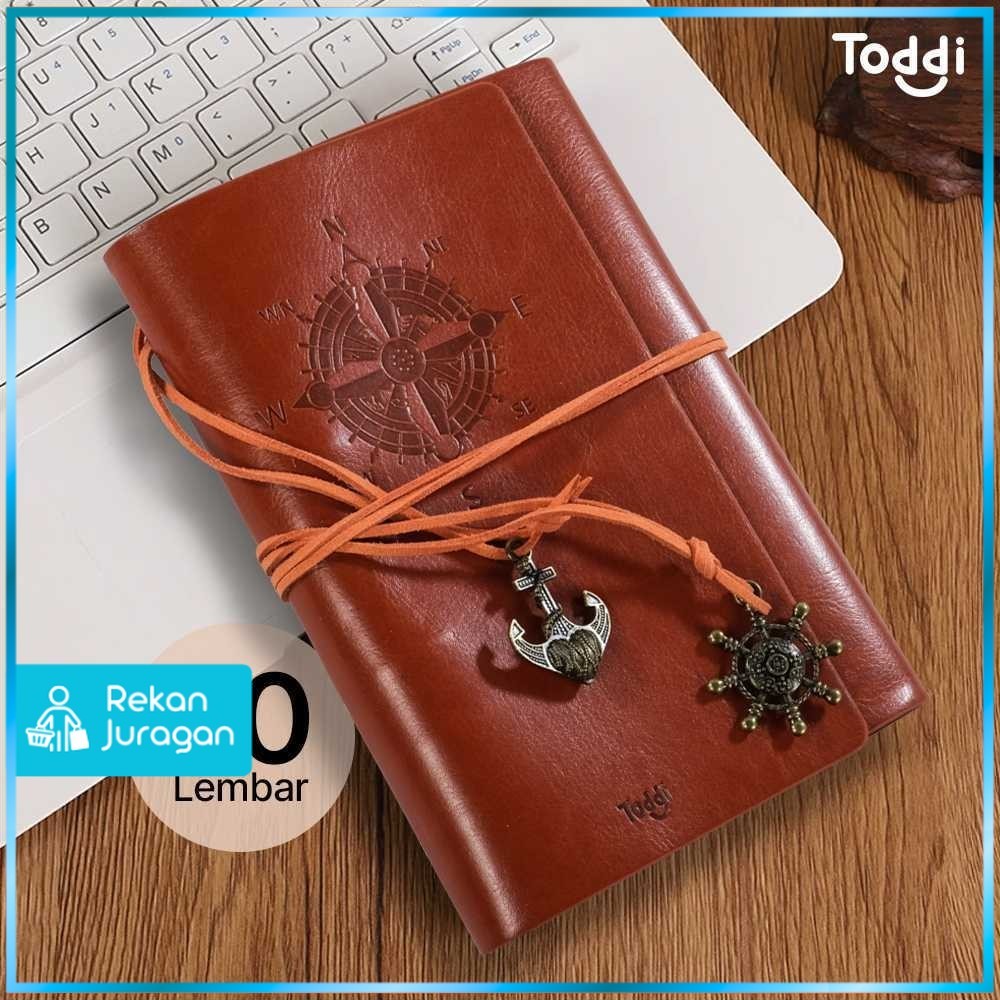 

Toddi Buku Catatan Binder Kulit Notebook Retro Pirate Compass - ZB045