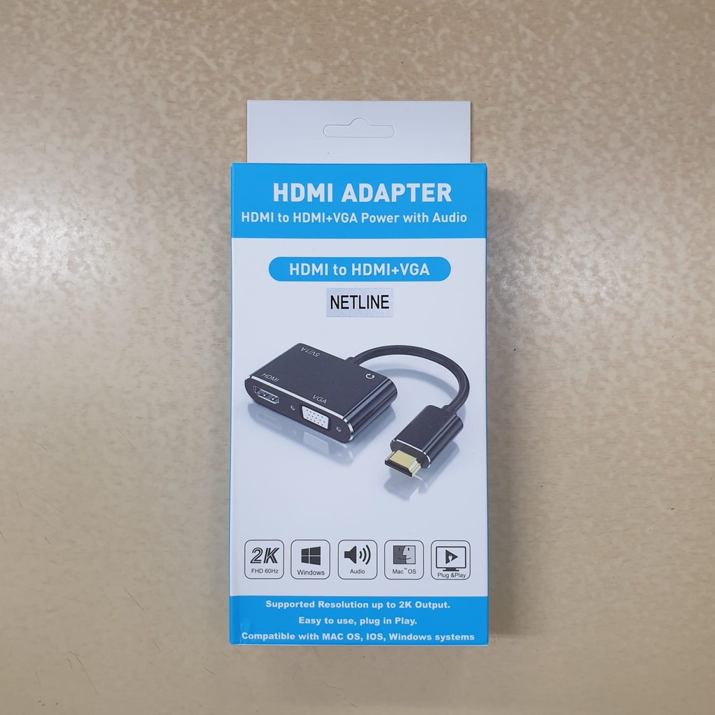 NETLINE Konverter HDMI to HDMI + VGA