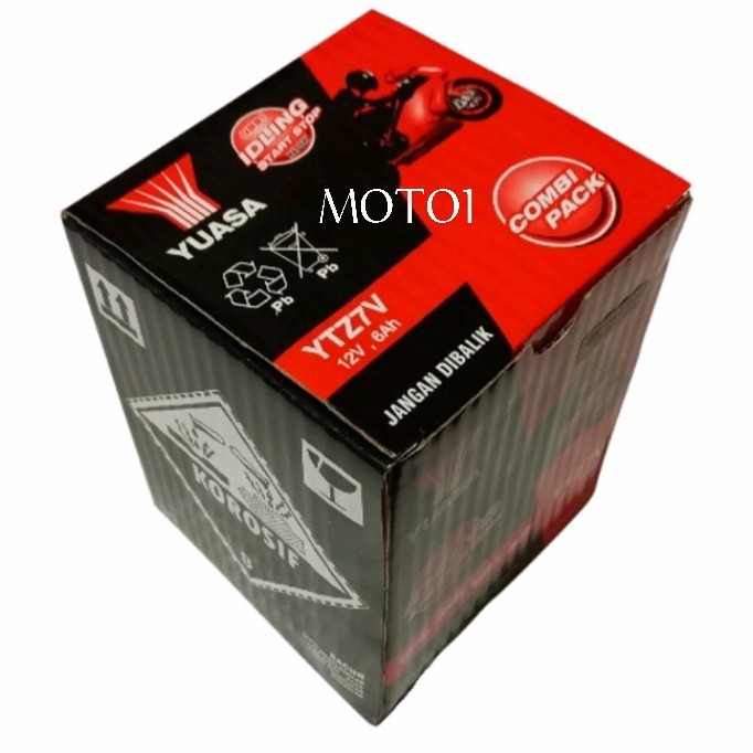 AKI YUASA YTZ7V MOTOR YAMAHA NMAX ACCU KERING ORIGINAL