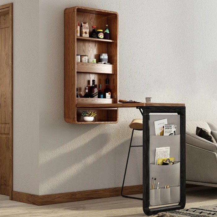 meja bar lipat minimalis kayu jati