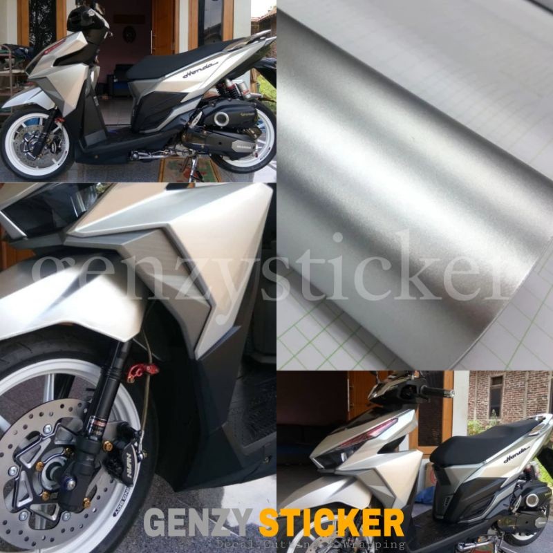 stiker skotlet silver satin sticker scotlite silver metalic doff