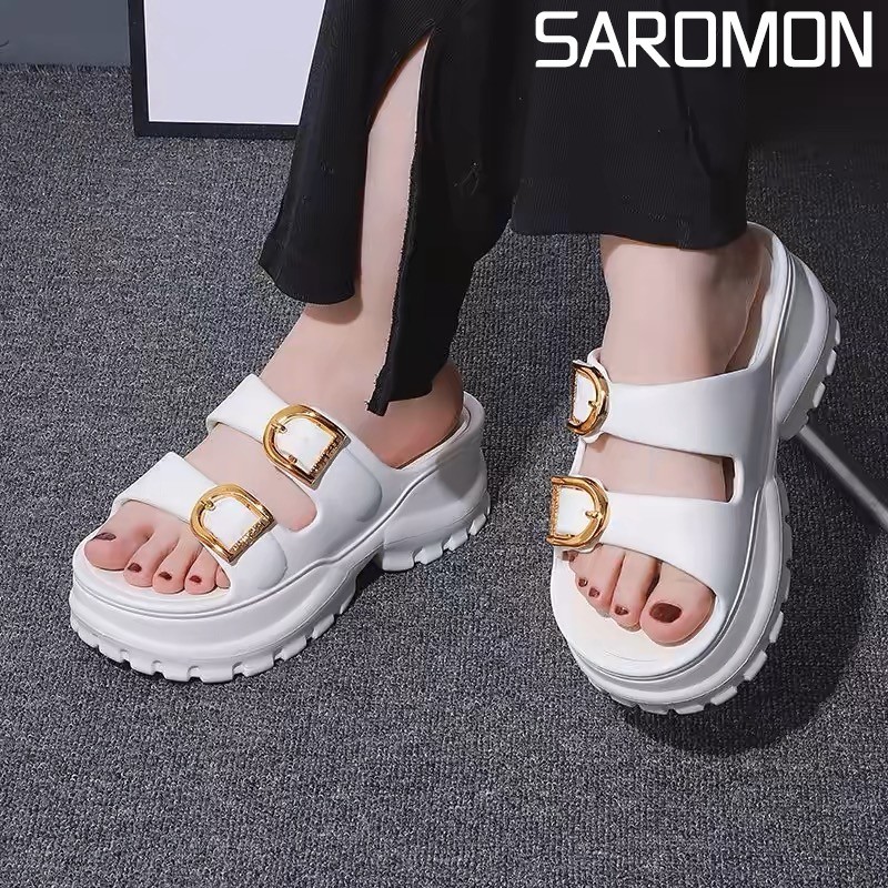 SAROMON(Surabaya) Sandal Wanita Kekinian Tinggi Wedges Sandal Fuji Wanita Korea Sandal Jelly Wanita