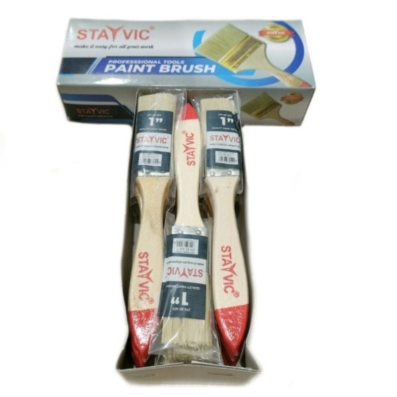 

Stayvic Kuas Cat Tembok Dinding 1 inch 12pcs 1 lusin