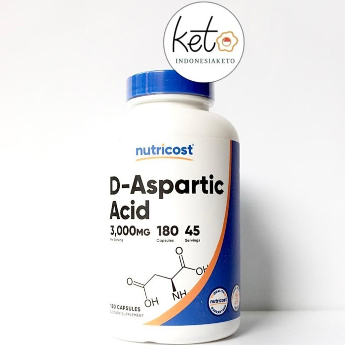 Nutricost D-Aspartic Acid (DAA) 3000mg per Serving , 180 Capsules