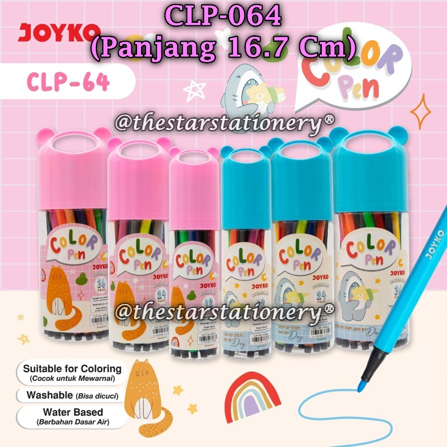 

(1 Set) GABUNGAN Color Pen JOYKO CLP-064 36W 24W 12W / Color Pen Pulpen Pena Warna Joyko CLP-064
