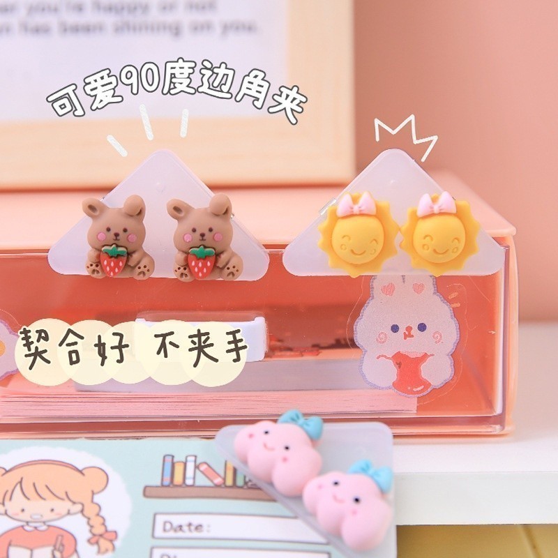 

Penjepit Kertas Klip Sudut Kertas Segitiga Push Pin Karakter Lucu Akrilik 978