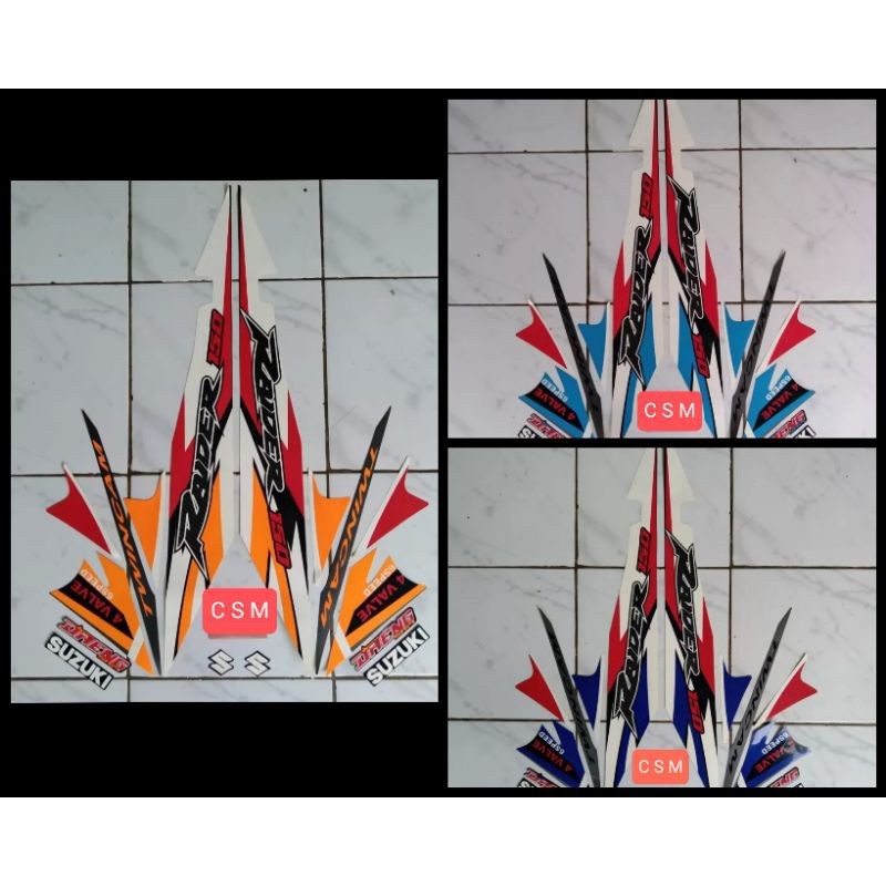 STICKER STRIPING LIS LES BODY MOTOR SUZUKI SATRIA FU RAIDER THAILAND 2006