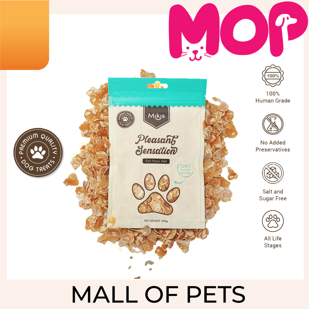 Mikis dog treats salmon chips