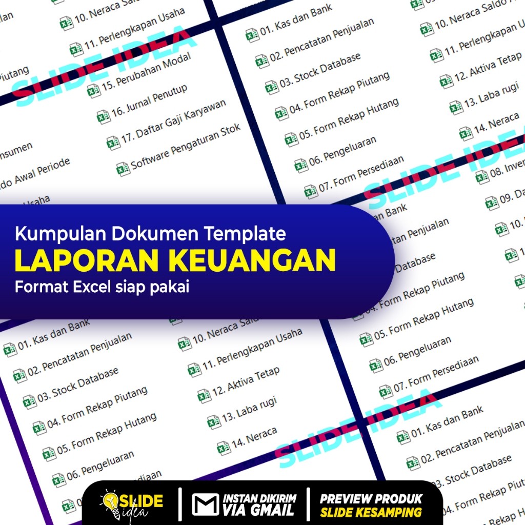 Template Excel Laporan Keuangan dan Pembukuan Usaha Format Excel