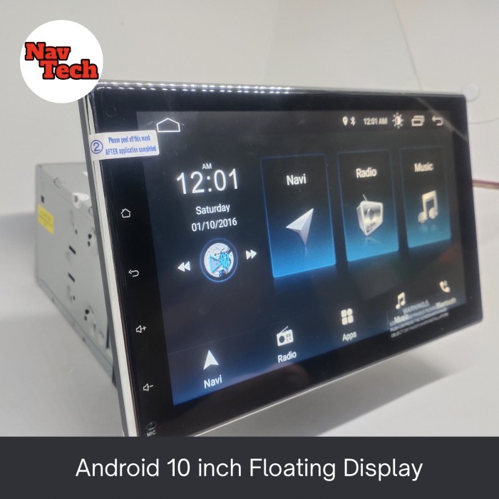 Head unit android 10 inch Floating Display