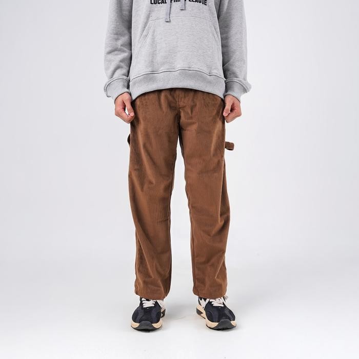 House of Smith Corduroy Carpenter Pants Corter Pants Brown - Celana Corduroy Pria - L