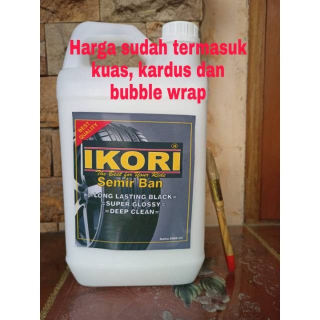 Semir Ban Pengkilap Ban Penghitam Ban Ikori 5 Liter Hitam dan Wet Look Murah dan Ori