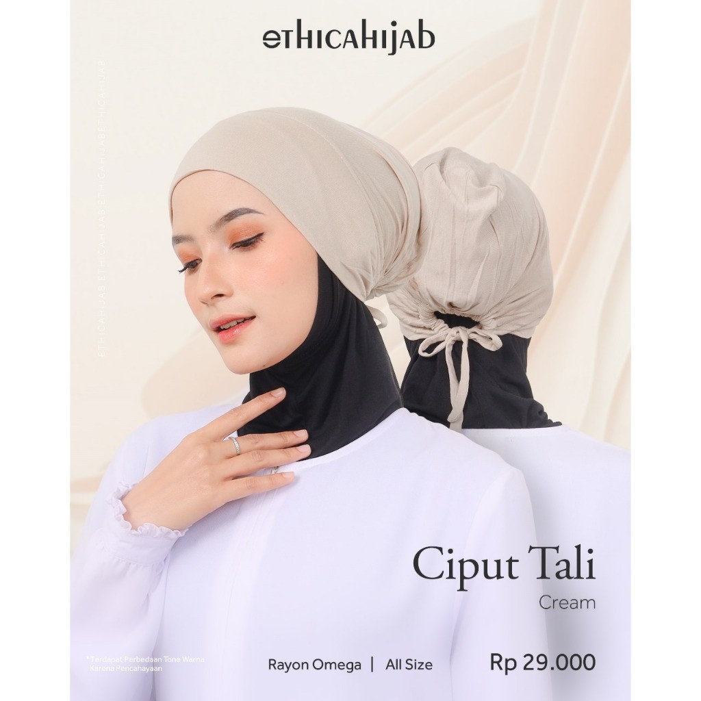 ETHICA Hijab Ciput Tali Dalaman Hijab Wanita Muslim Model Terbaru