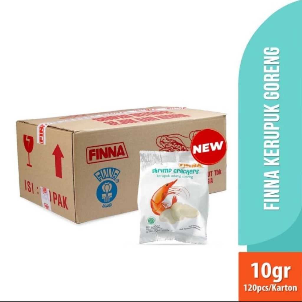 

EXP SEPT 2025 KERUPUK UDANG FINNA 10gr 1 DUS SIAP MAKAN