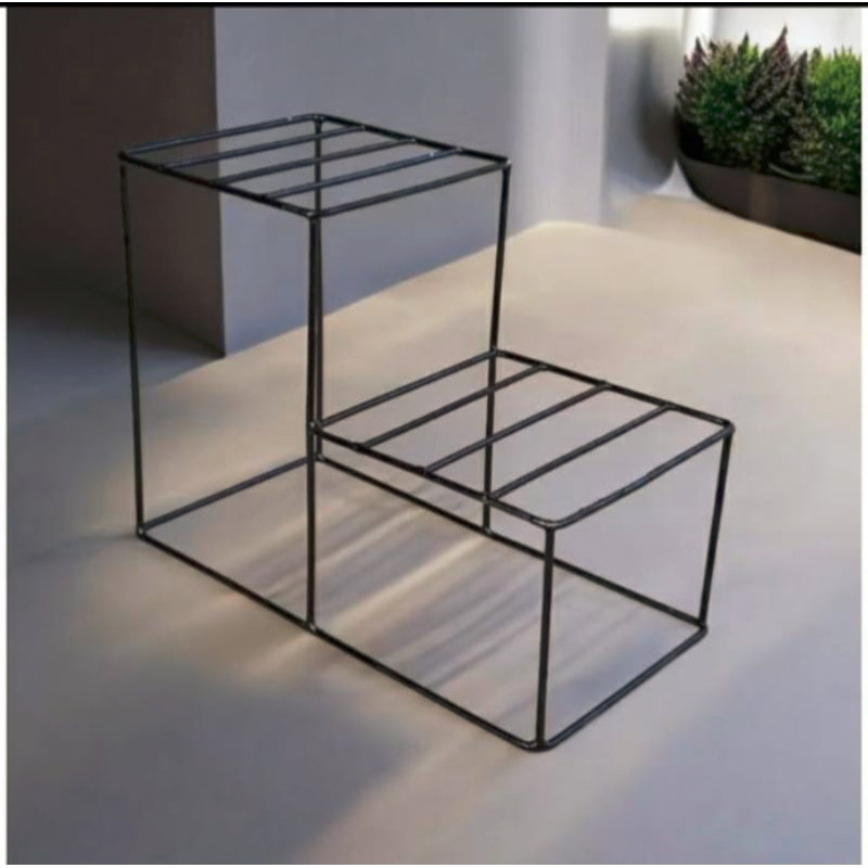 Rak bunga Besar Jumbo/Rak Bunga Besi/Rak Bunga 2 susun/Rak Bunga Minimalis/PXLXT=40X20X30/Standing P