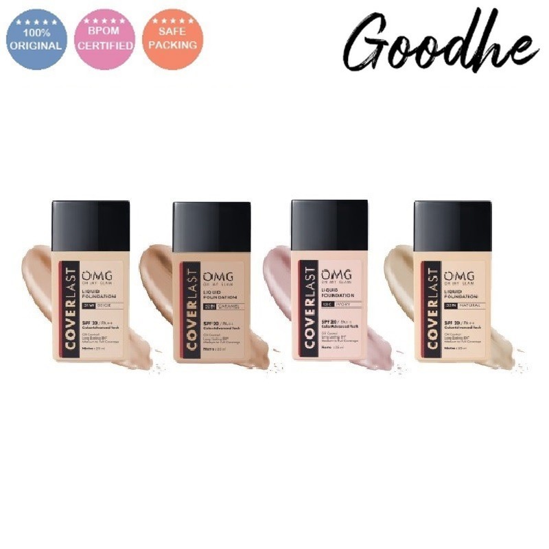 OMG Oh My Glam Coverlast Liquid Foundation Two Way Loose Compact Powder BB CC Cream