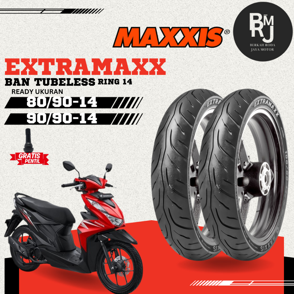 SEPASANG / SATUAN BAN MATIC RING 14 MAXXIS M6239 DEPAN BELAKANG SEPASANG KEMBANG TAHU BEAT  VARIO GE