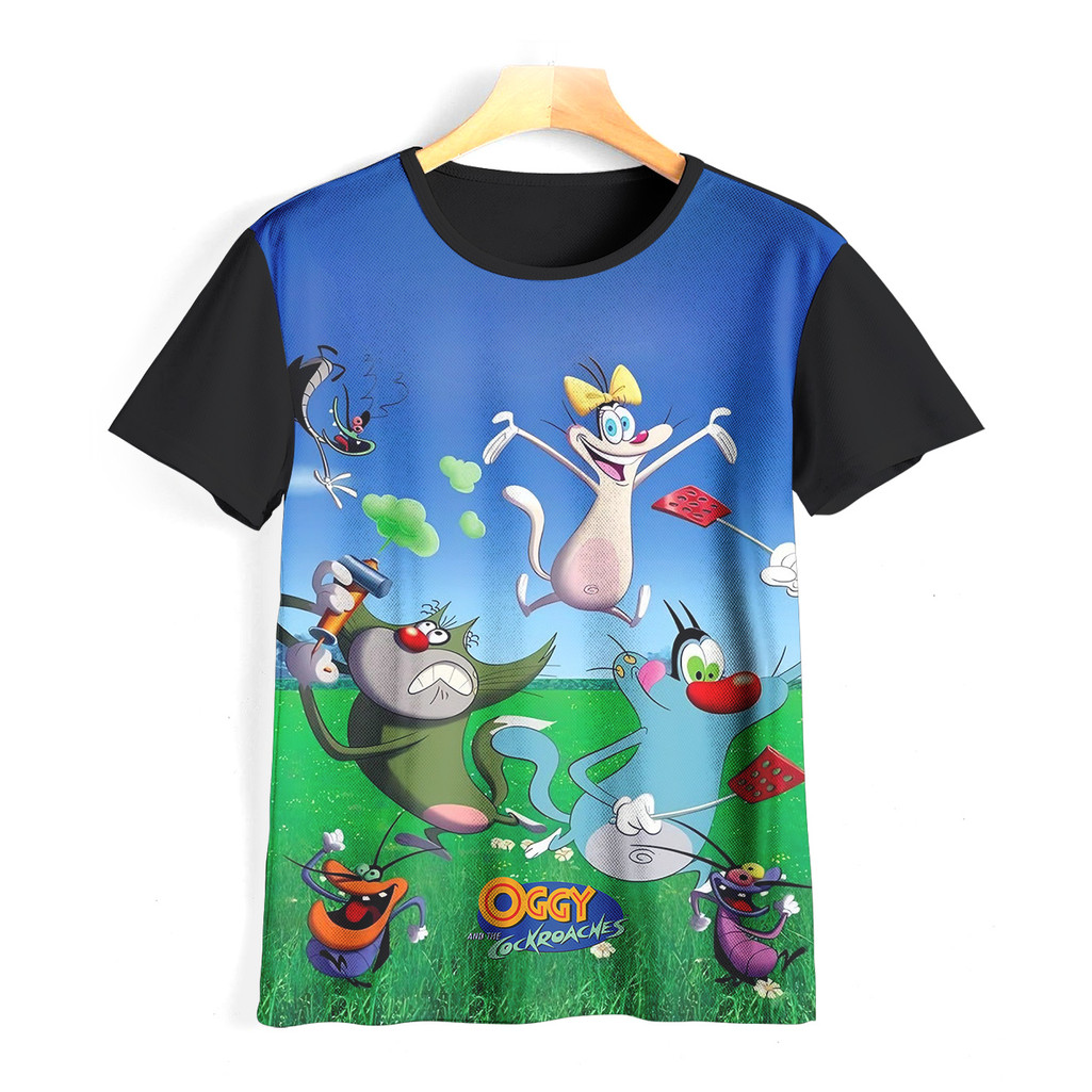 Kaos Oggy and the Cockroaches Keren dan Adem | Kaos Kartun Oggy Anak | 055KD003 Oggy