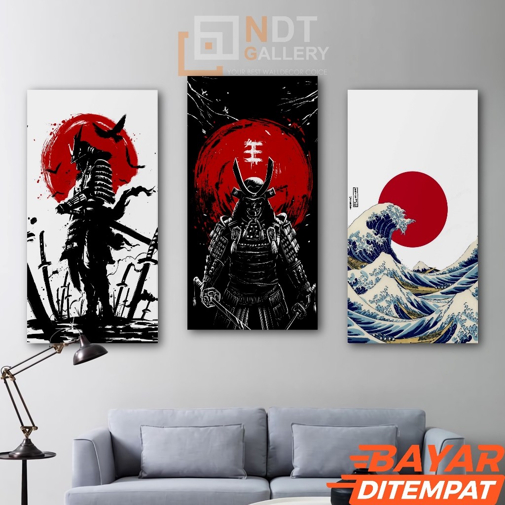Hiasan Dinding Jepang Poster Dinding Japan Pajangan Samurai Bushido Minimalis Samurai Kamar