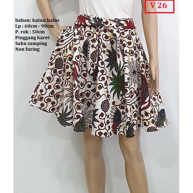 Rok Klok Batik Pendek Talita TL21