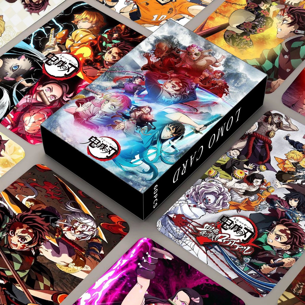 

30/60/92/124Pcs Demon Slayer Kimetsu No Yaiba LOMO Card Mini Postcard Kamado Tanjirou Greeting Cards Photo Card Gift Collection