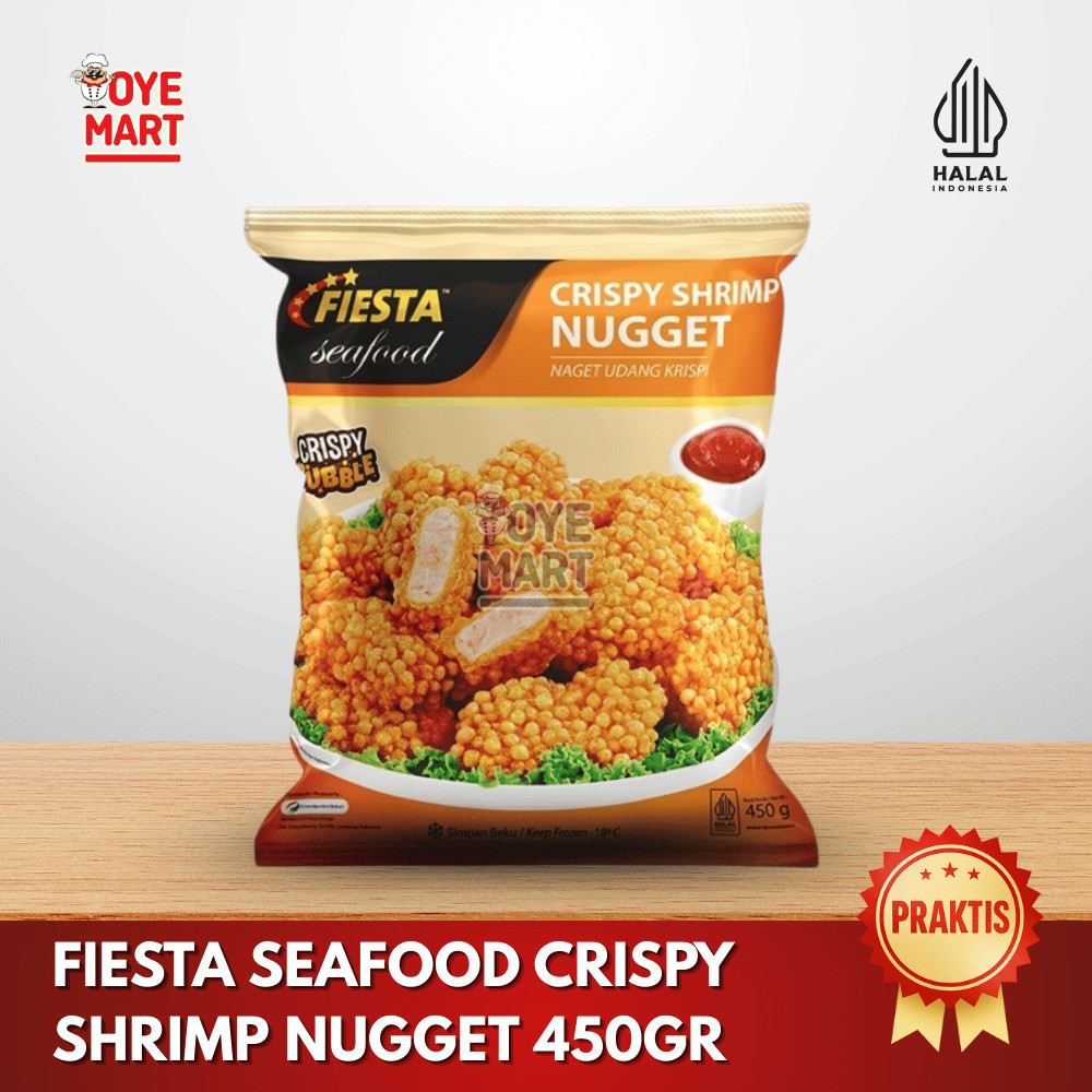 

FIESTA SEAFOOD CRISPY SHRIMP NUGGET 450GR/NAGET UDANG KRISPY BUBBLE