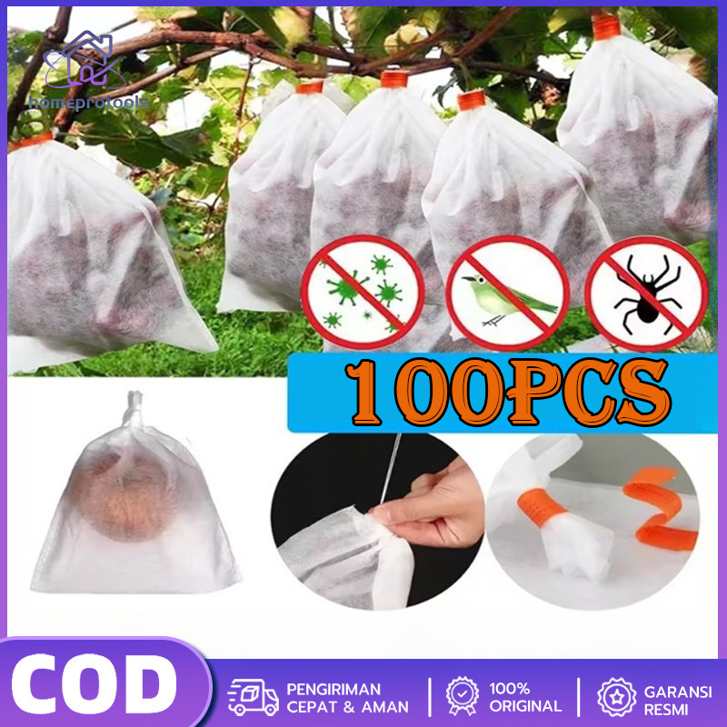 100PCS Fruit Cover/Pembungkus Buah/Fruit Cover Anti Serangga/Kantong Jaring Pembungkus/Buah Anggur/ 