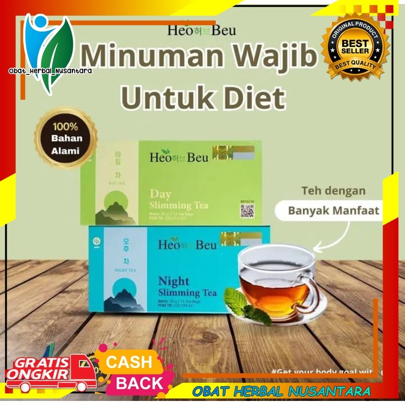 

KEMASAN BARU!!TEH HEO BEU SLIMMING TEA ORIGINAL HEO BEO SLIMING TEA 1 Paket Day + Night Tea