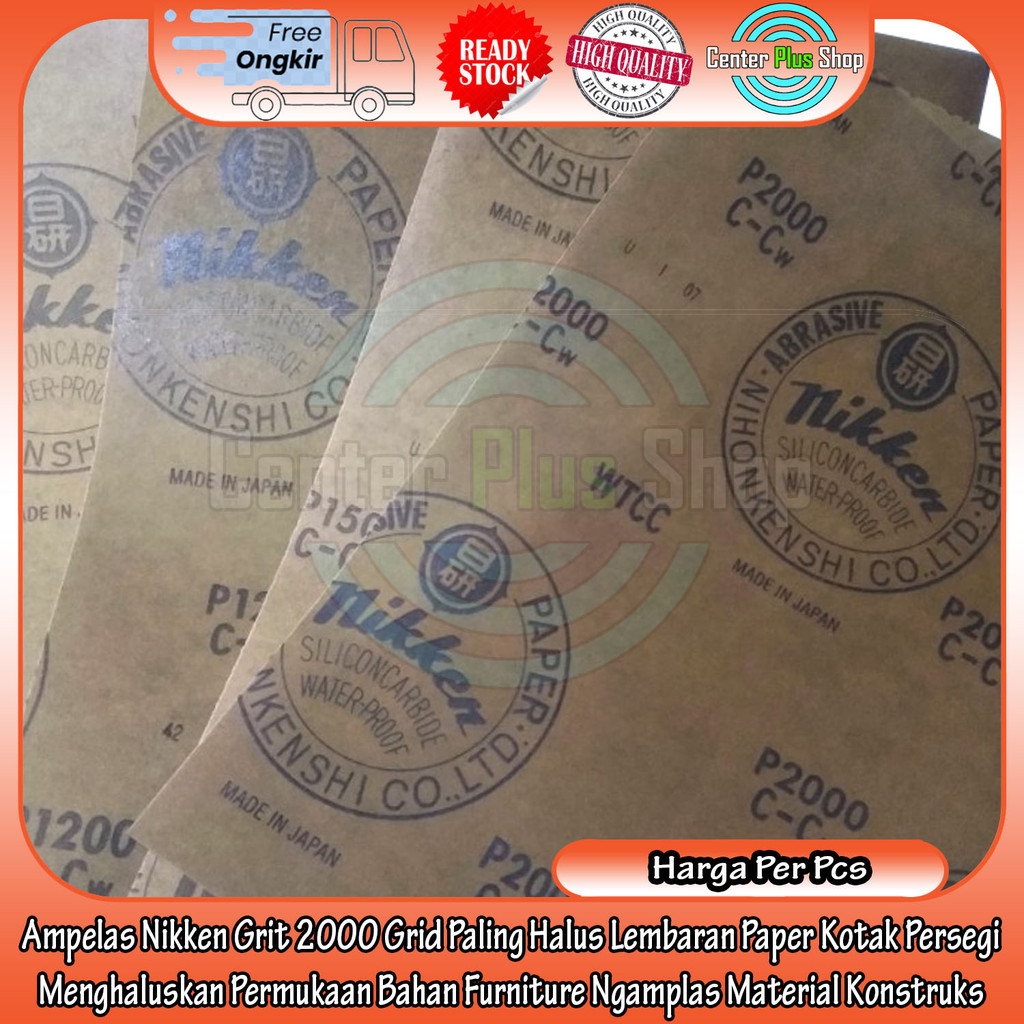 Lembaran Paper Amplast Ampelas Nikken Grit 2000 Grid Paling Halus Ampelast Kotak Persegi Kasar Sedan