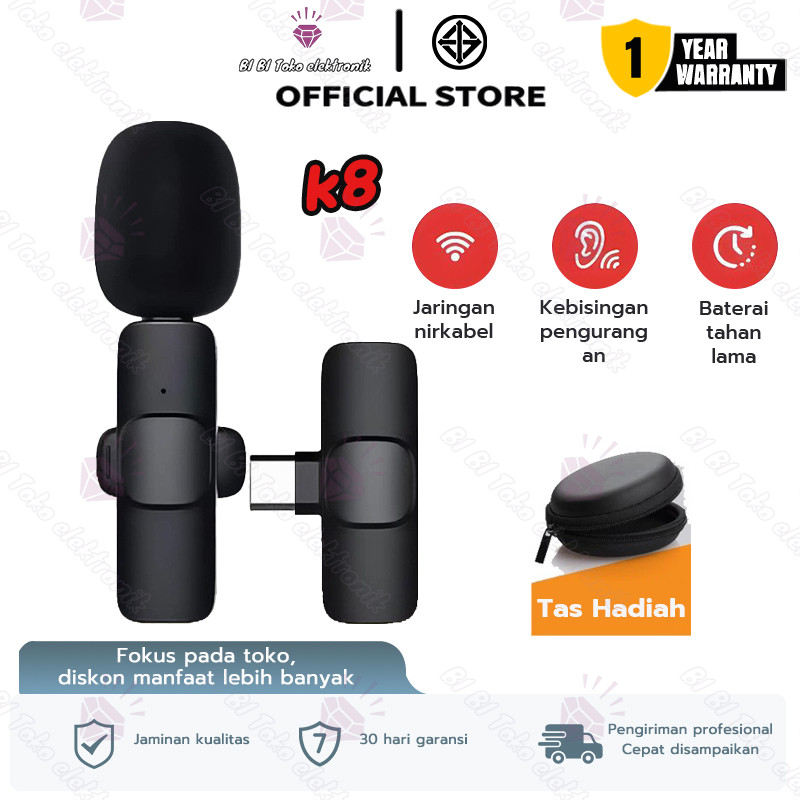 K8 Microphone Mic Clip On Youtuber Wireless Usb/Mic Youtuber bluetooth