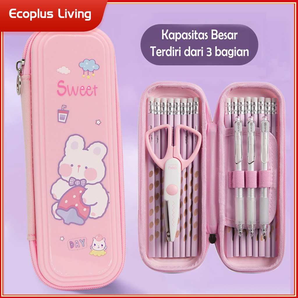 

Pencil Case Tempat Pensil Kotak Antiair Perlengkapan Sekolah Dinosaurus Astronot Rabbit