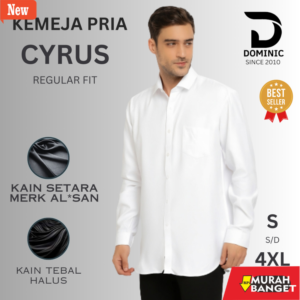 Kemeja formal pria KEMEJA LENGAN PANJANG PRIA PUTIH POLOS SETARA ALISAN COCOK UNTUK KERJA KANTORAN/ 