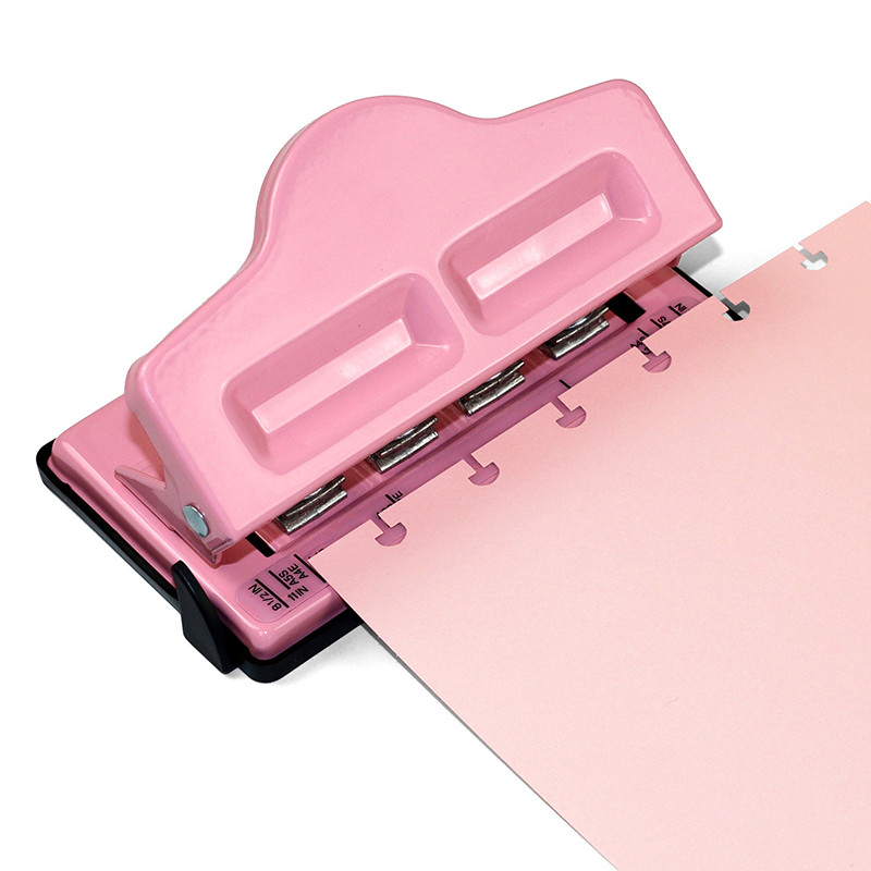 

KW-triO 4 Hole Creative Mushroom Hole Puncher Disc Ring Binding Cutter T-type Paper Puncher Craft Diy Tool Offices Stationery