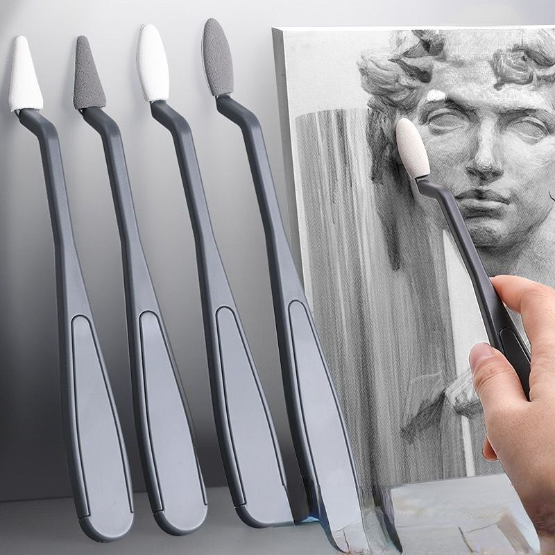 

Art Sketching Eraser Knife Washable Brush Sponge High-gloss Artist Drawing Correction Details Eraser Pen Sketching Cleaning Tool