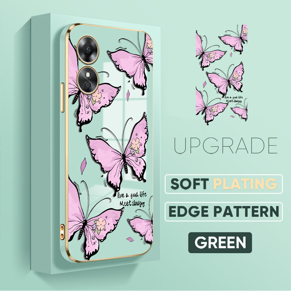 Casing Hp Untuk OPPO A17 A17K Lokal Stock Lanyard Gratis Phone Case Softcase Kesing Cassing Soft Sof