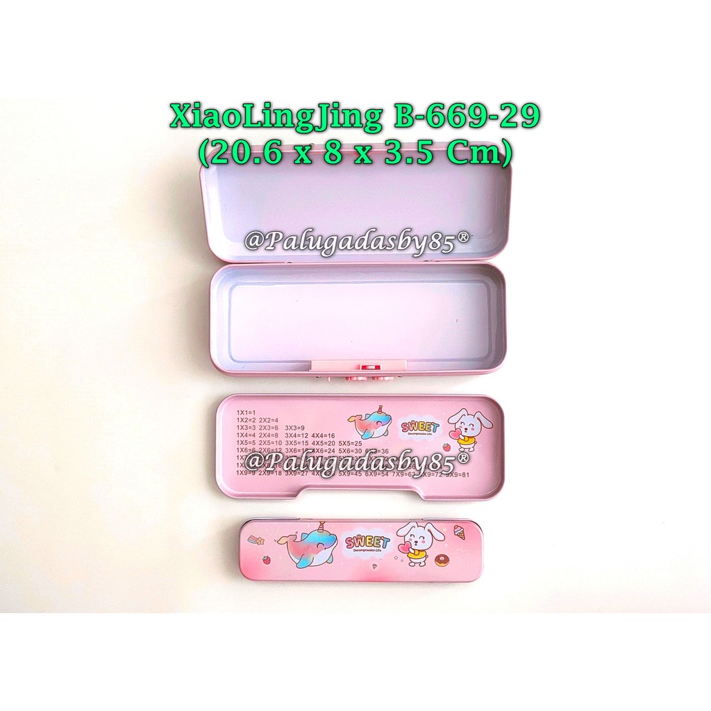 (1 Biji) Kotak Pensil Kaleng Password + Anak Xiaolingjing B-669-29 Kotak Pensil Kaleng Xiaolingjing