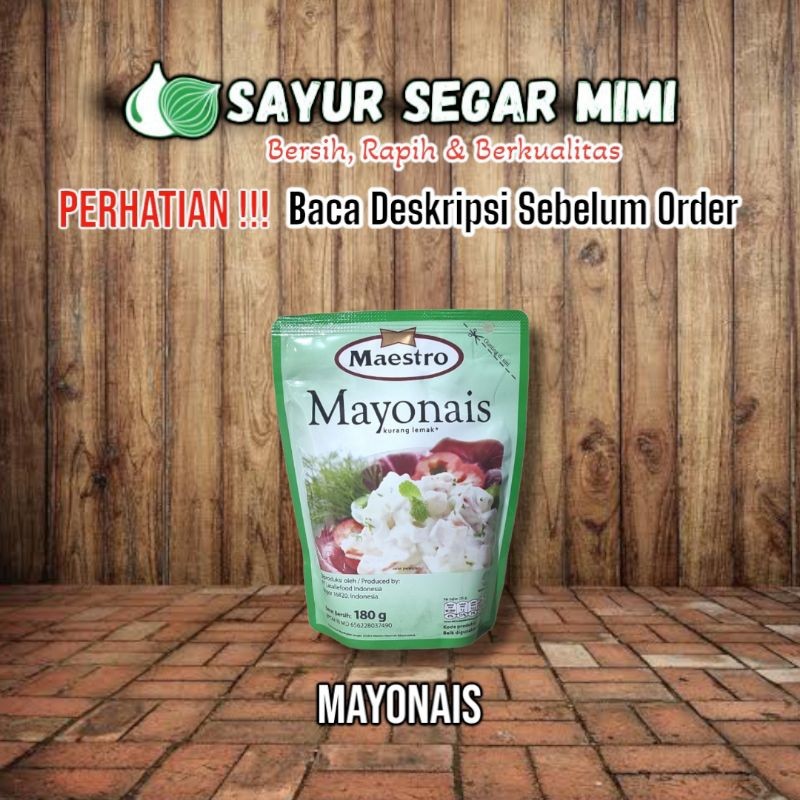 

Mayonais Maestro 180Gram - Sayur Palembang