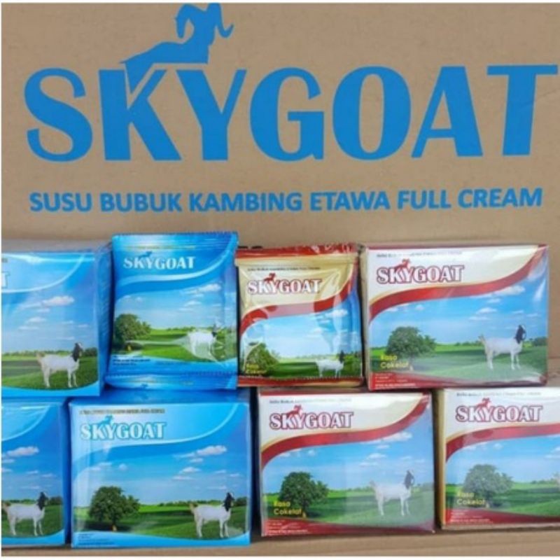 

Skygoat Susu sky goat Susu kambing Original Skygoad Bpom per box isi 10 sachet