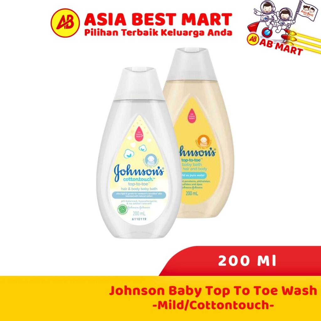 Johnson Baby Cottontouch Top To Toe Mild 200 Ml Sabun Mandi Bayi