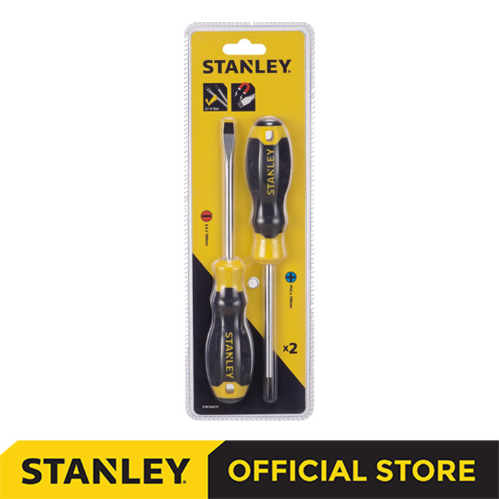 Stanley Cushion Grip Screwdriver Set / Obeng Set 2 Pcs STMT66670 stanley original