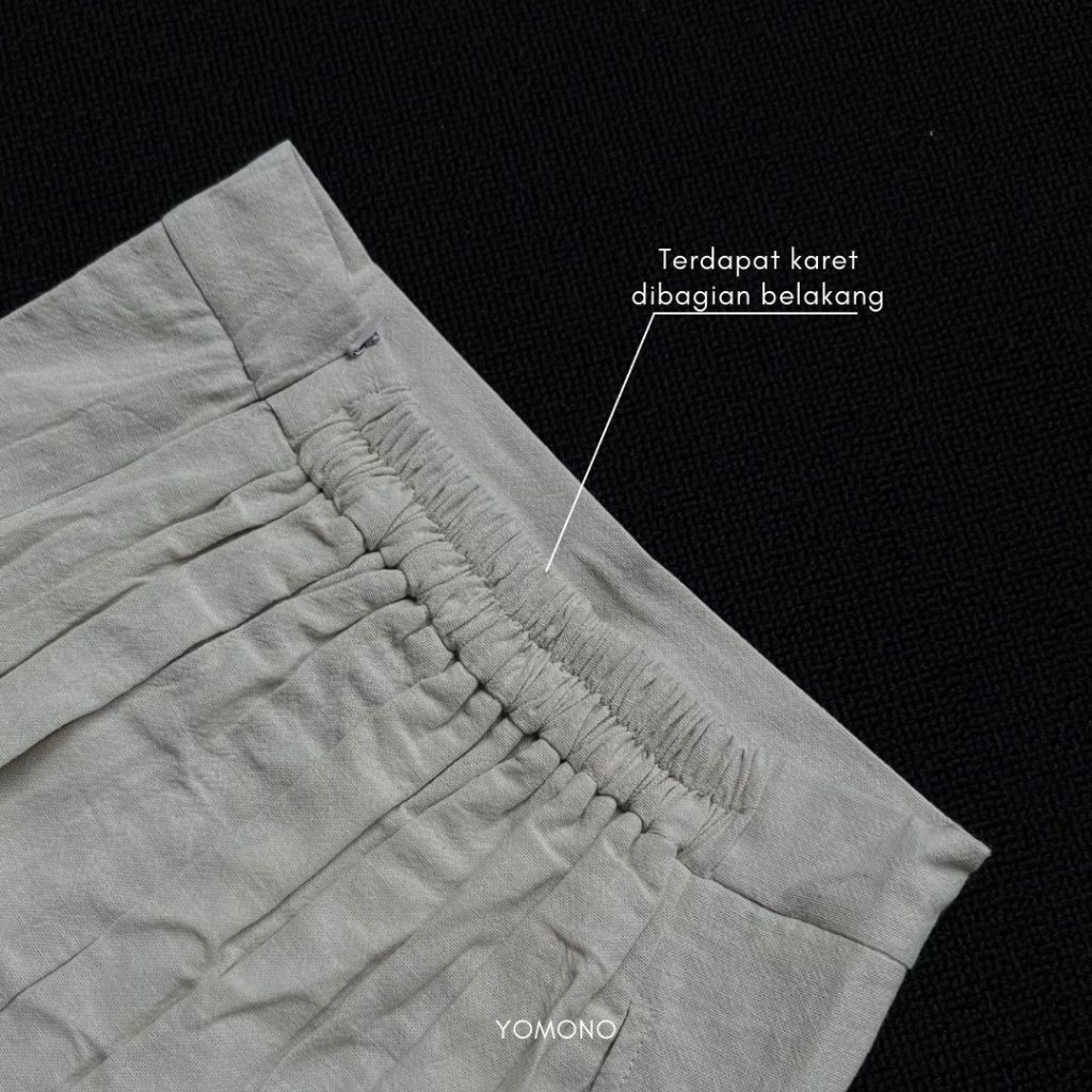 Korean Katun Sage Basic Linen Skirt/ Rok Linen